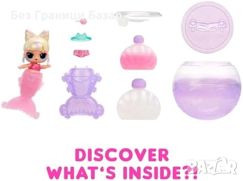 Нова детска играчка L.O.L. Surprise Mermaids Tots кукла русалка с цветна опашка, снимка 2 - Кукли - 54070276