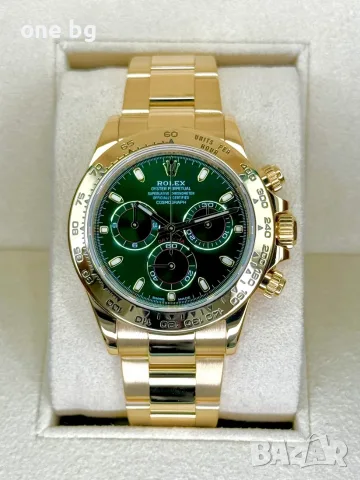 Rolex Daytona 18k Gold Green 