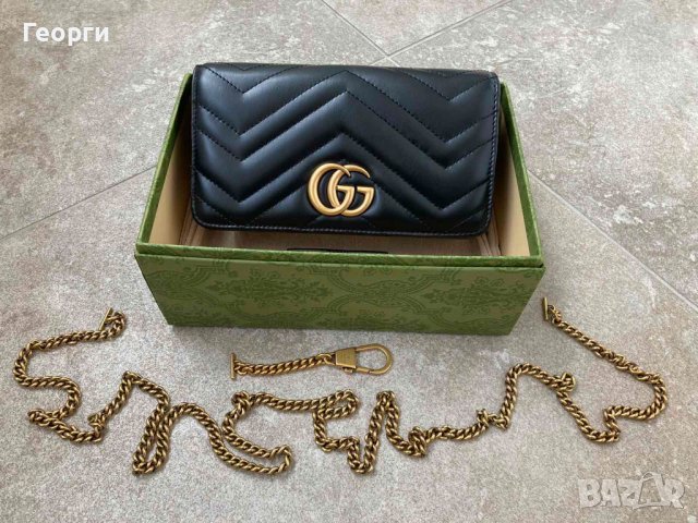 Gucci коженa мини Beloved чанта Гучи Златно Gold GG лого Made in Italy, снимка 4 - Чанти - 38410508