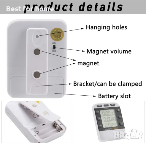 Цифров  3-посочен таймер  IWILCS, снимка 4 - Друга електроника - 49750732