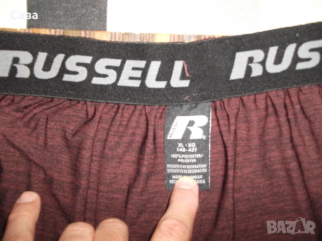 Шорти и тениска RUSSELL  мъжки,ХЛ-2ХЛ  /сиви и бордо/, снимка 11 - Тениски - 46783252