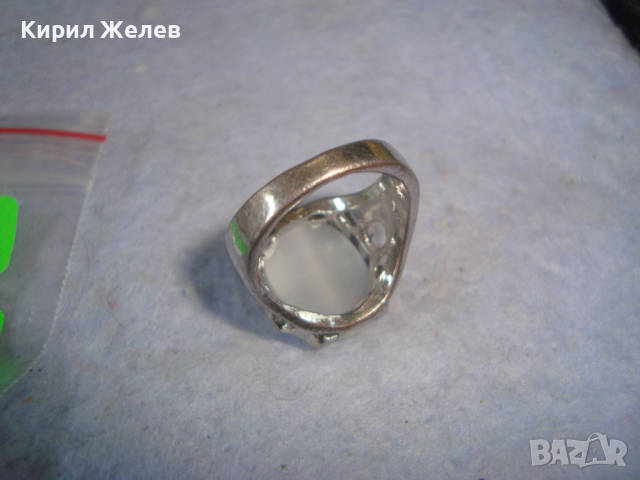 ПОСРЕБРЕН СТИЛЕН АРТ НУВО СКЪПОЦЕНЕН ПРЪСТЕН с КОТЕШКО ОКО 21640, снимка 8 - Пръстени - 36380485