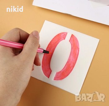 8,5 см числа цифри шаблон стенсил спрей торта украса scrapbooking бисквитки и др, снимка 4 - Други - 42270519