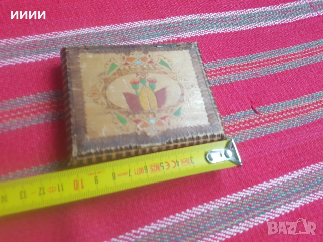 Дървена табакера , снимка 4 - Антикварни и старинни предмети - 53230251