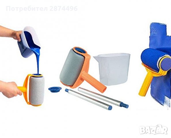 0840 Голям+малък валяк за боядисване с резервоар, снимка 7 - Други стоки за дома - 30930068