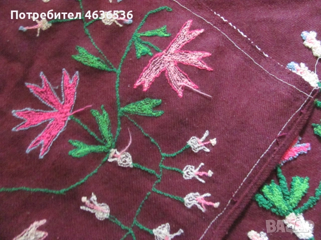 19век вълнена престилка за носия , 86х73см., снимка 4 - Антикварни и старинни предмети - 54040307