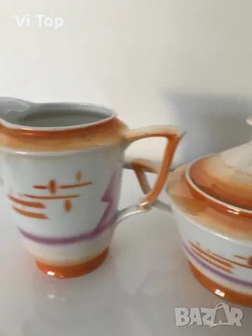 Чайник, латиера и захарница 1930 г, снимка 4 - Сервизи - 48164643