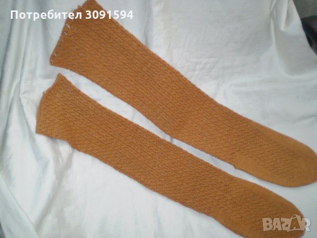 Ретро плетени памучни  дамски чорапи, снимка 3 - Дамски чорапи - 34417443