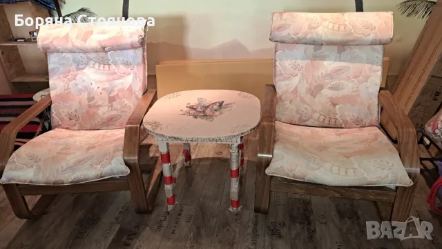 Две люлеещи се кресла и масичка, снимка 3 - Градински мебели, декорация  - 56542975