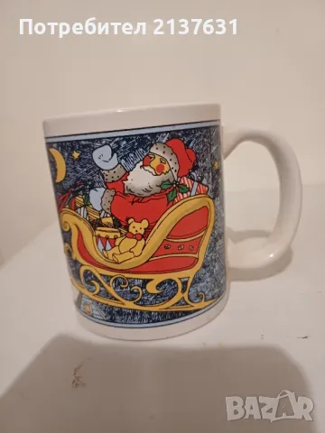 КОЛЕДНА ПОРЦЕЛАНОВА ЧАША с ДРЪЖКА  - 0.300 мл, снимка 1