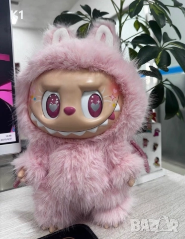 Labubu Zimomo Angel 38cm Розово/Лилаво The Monsters Лабубу