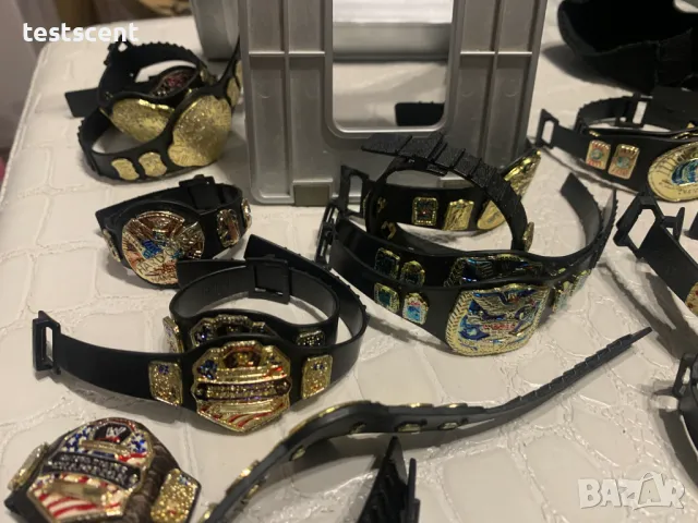 Шампионски колан пояс WWE World Heavyweight Championship световната титла в кеча WWF WCW WWE, снимка 4 - Фигурки - 48495468