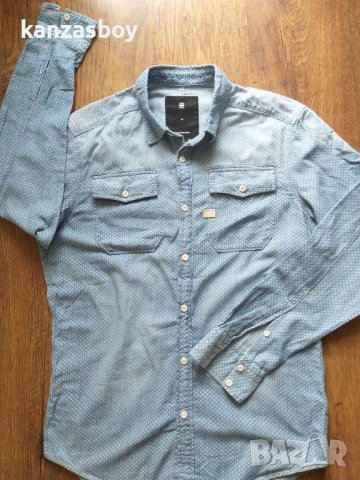 g-star landoh shirt - страхотна мъжко риза КАТО НОВА, снимка 6 - Ризи - 40727012