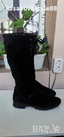 Ботуши Hogl-Gore-tex 38 н Естествен велур , снимка 11 - Дамски ботуши - 52646586