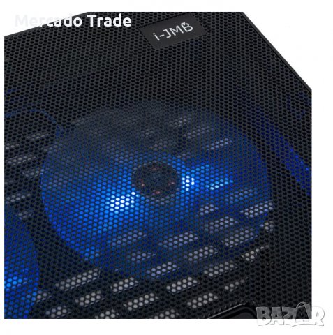 Охлаждаща поставка Mercado Trade, За лаптоп, Led светлина, Черен, снимка 3 - Клавиатури и мишки - 38305615