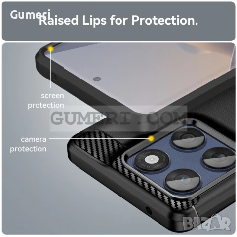 Motorola Edge 60 Fusion 5G  Противоударен Силиконов Гръб - Карбон, снимка 8 - Калъфи, кейсове - 50504823