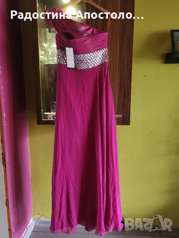 Официална рокля в циклама с камъни , снимка 5 - Рокли - 54086810