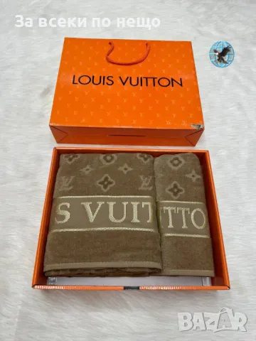 Louis Vuitton🔝Hermes Луксозни Хавлии - 2бр. в кутия - Налични Различни Цветове Код D2156, снимка 3 - Хавлиени кърпи - 49423583