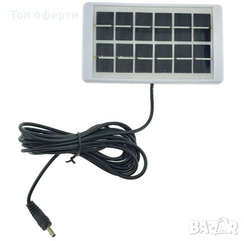 LED лампа с подвижен соларен панел, GR-020, кука, дължина на кабела 2.6m, бутон за управление, бял, снимка 6 - Лед осветление - 40215054