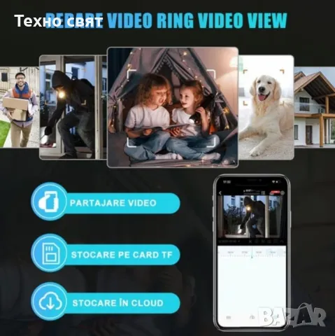 ICsee Двойна смарт камера за видеонаблюдение WI-FI КАМЕРИ, снимка 2 - IP камери - 48918590