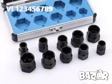 Комплект 10бр. екстрактори за гайки и болтове MAR-POL, снимка 4 - Други инструменти - 50690312