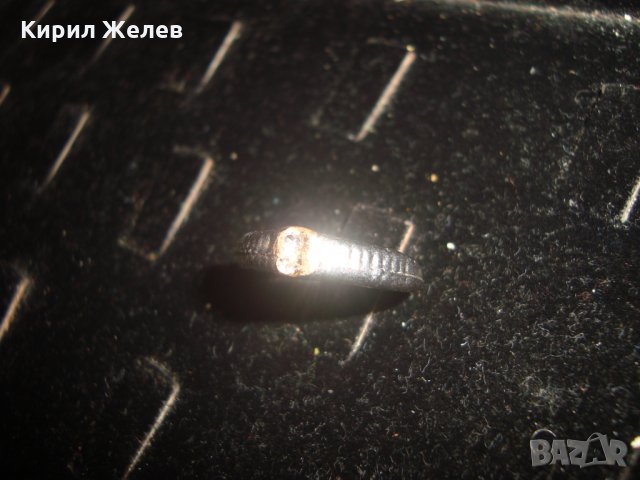 НЕЖЕН с БЯЛА ПОЗЛАТА ПРЪСТЕН с 2 ЦИРКОНА в ЗЛАТНО ГНЕЗДО 17502, снимка 7 - Пръстени - 31263980