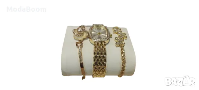 Луксозен комплект часовник и гривни – съвършеното съчетание на елегантност и стил, снимка 2 - Бижутерийни комплекти - 48683119