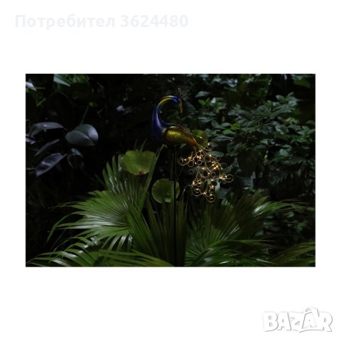 Градинска Соларна Лампа Паун, снимка 15 - Соларни лампи - 42829628