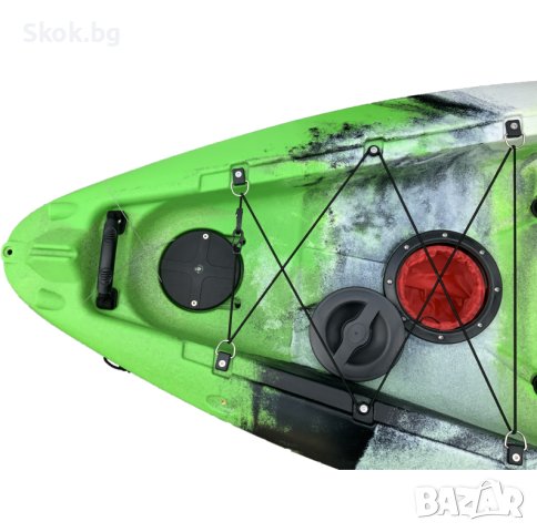 Риболовен Каяк С Педали – Scorpio Fish 12 – 3.66 Метра – Едноместен - Цвят Army Green / Sand, снимка 10 - Водни спортове - 40760840