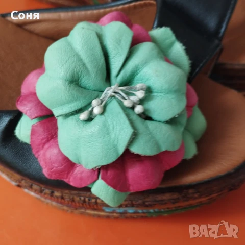 дамски чехли естествена кожа 40 номер, размер, снимка 6 - Чехли - 50774272