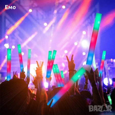 Цветен RGB LED светещ стик от пяна за парти, снимка 2 - Лед осветление - 48181620