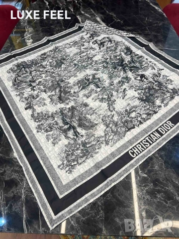 Дамски Шалове - Коприна ⚜️ Dior , снимка 6 - Шалове - 53021373