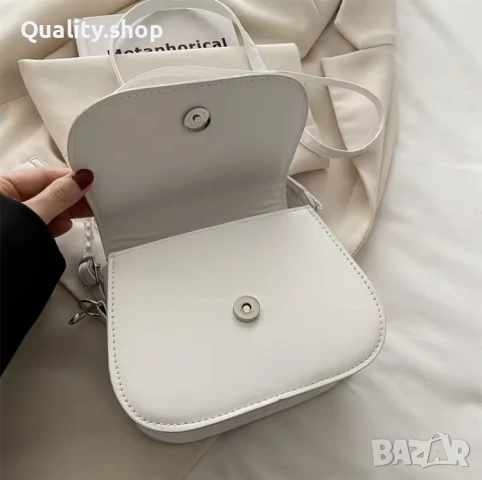 Елегантна бяла дамска чанта, снимка 4 - Чанти - 51113683