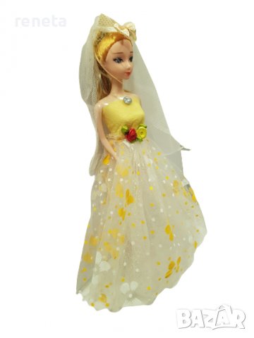 Кукла Ahelos, Булка, Жълта рокля, Без кутия, 30 см, снимка 2 - Кукли - 38438438
