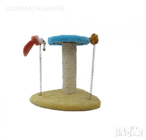 Драскало / играчка за коте със стойка и мишка и топче
