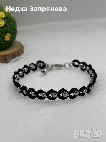 Гривна Стил Ръчно изработена Естествени камъни или стъклени Изработка по поръчка , снимка 5 - Гривни - 52713646