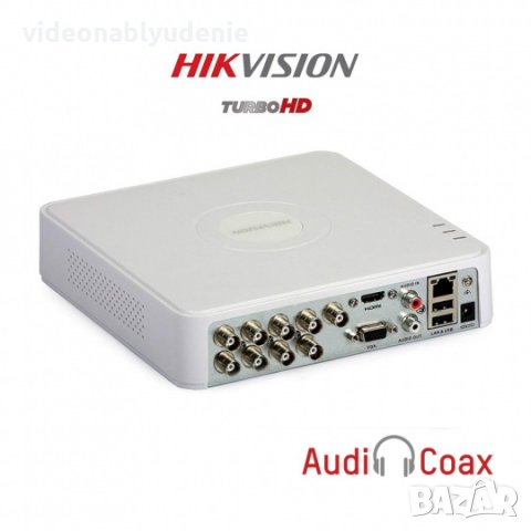 HIKVISION DS-7108HQHI-K1(S) 8Канален DVR Поддържащ Видео+Звук по 1 Коаксиален Кабел AudioOverCoaxial, снимка 1 - Комплекти за видеонаблюдение - 29470230