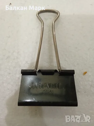 Немски щипки за документи MAUL 21451 (51 mm), 12 бр. в кутия - НОВО!, снимка 3 - Други - 55803945
