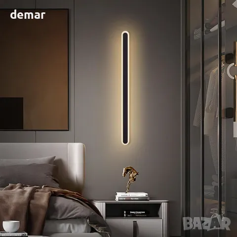 Warmiehomy Външна стенна лампа, алуминиева и акрилна LED стенна лампа, IP67, 80 см, 1620LM, 18W
