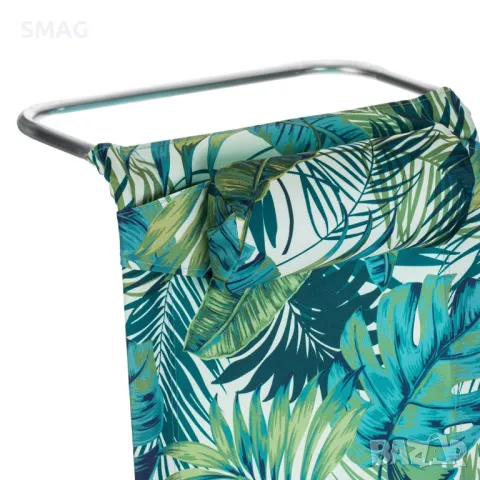 Сгъваем плажен стол Тропически листа с възглавница и калъф 80x63x83 см S_1234793, снимка 5 - Къмпинг мебели - 50045868