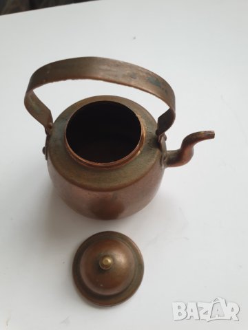 Малко колекционерско бакърено чайниче, снимка 3 - Антикварни и старинни предмети - 40794968