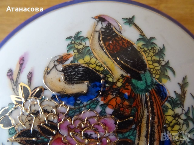 Японска порцеланова кутия Satsuma Сатцума 1920 г, снимка 4 - Антикварни и старинни предмети - 54184951