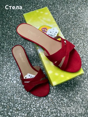 Graceland/Deichmann Дамски летни чехли - нови, с етикет и кутия, червени, снимка 5 - Чехли - 35028498