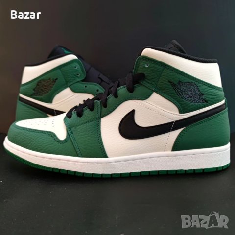 Nike Air Jordan 1 Pine Green Нови Оригинални Обувки Размер 44 Номер 28см Мъжки Маратонки Кецове 
