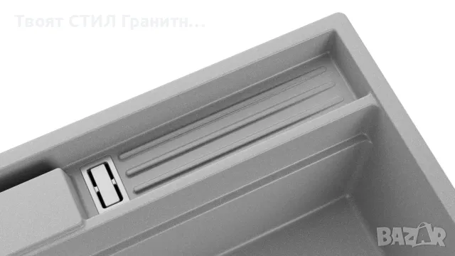 Сива кухненска мивка от гранит Осло 80 Премиум 780 x 530 мм, снимка 10 - Мивки - 47714211