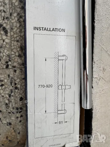 Тръбно Окачване Релса/Стойка/Колона за Ръчен Душ GROHE Euphoria, 770 - 920мм Хром 27500000!, снимка 3 - Душове - 48910206