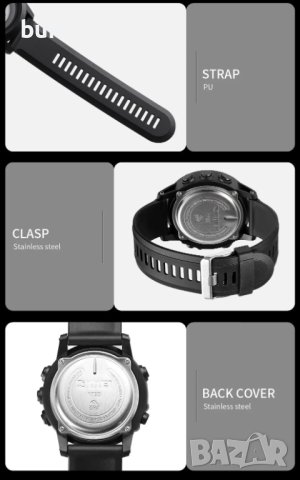 SKMEI-1427 Висотомер Барометър Термометър Височина,аларма,Цифров Часовник  Компас Туристическ, снимка 12 - Мъжки - 25209708