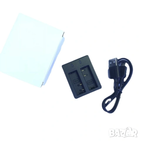 Двойно зарядно за екшън камери CH-02, За 2 батерии, снимка 5 - Батерии, зарядни - 54364780