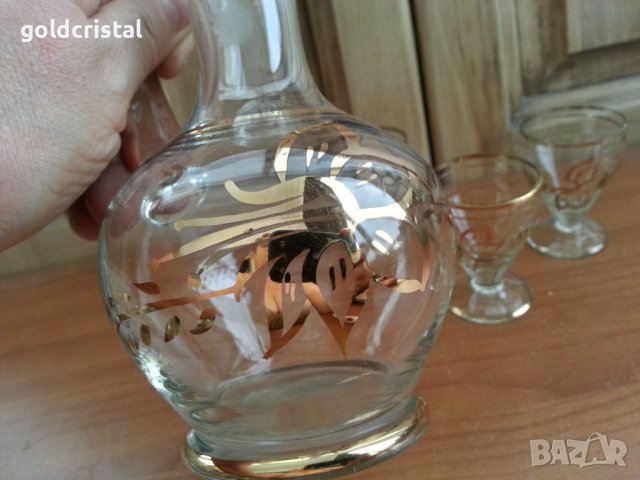 Чашки и гарафа за ракия ликьор, снимка 3 - Антикварни и старинни предмети - 37685503