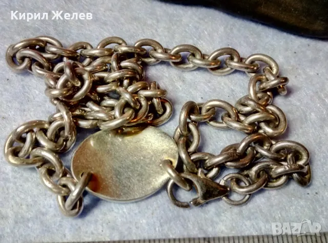 TIFFANY & Co. РАЗКОШНО БУТИКОВО СРЕБЪРНО КОЛИЕ ЧОКЪР ЛАНЕЦ СРЕБРО 925 ТИФАНИ с БЯЛА ПОЗЛАТА 48566, снимка 6 - Колиета, медальони, синджири - 48477005
